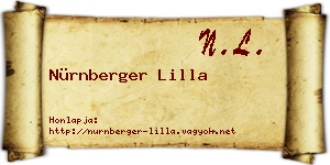 Nürnberger Lilla névjegykártya