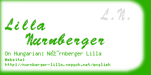 lilla nurnberger business card